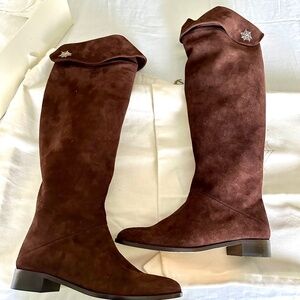 NWT Charlotte Olympia Swede over the knee boots size 38